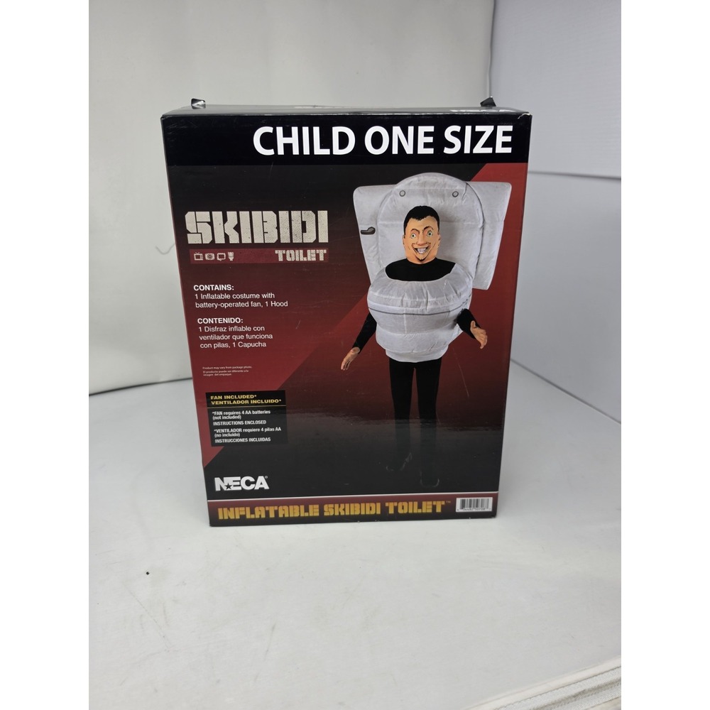 NECA Skibidi Toilet Inflatable Costume, Child One Size, White/Black